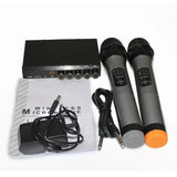 Bluetooth Wireless Dual Channel Handheld Karaoke VHF Microphone Receiver System