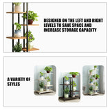 4/6 Tr Indoor Outdoor Metal Plant Flower Pot Display Rack Stand Bookshelf Shelf