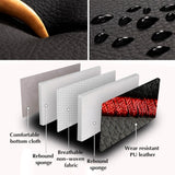 PU Leather Car Front Seat Cushion Pad Cover Protector Mat Black Universal Fit
