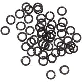 1000x Black Strong No Fade 304 Stainless Steel Open Split Jump Rings Connector Loop Bulk
