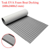 600x2400x5mm Marine Flooring Teak EVA Foam Boat Yacht Decking Sheet Mat Grey