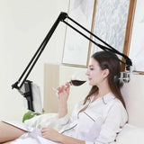 360° Rotation Flexible Long Arm Phone Tablet Holder Stand Mount Clip Desktop Bed