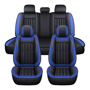 5x Car Seat Covers Universal PU Leather Cushion Non-slip Padded Mat Full Set