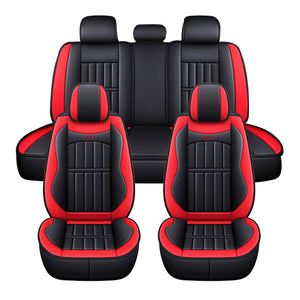 5x Car Seat Covers Universal PU Leather Cushion Non-slip Padded Mat Full Set