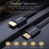 BlitzWolf BW-HDC1 4K Ultra HD 2160p 1080p 3D High Speed v2.0 Premium HDMI Cable