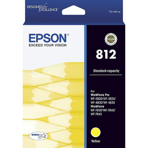 GENUINE Original Epson 812 Yellow Ink Cartridge Toner C13T05D492 WorkForce Pro