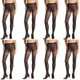 8 Pk Sheer Relief For Active Legs Support Women Black Pantyhose Stockings H32800