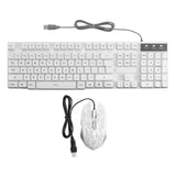 Rainbow Blacklight USB Wired Gaming Keyboard 2400DPI LED Mouse Pad Set PC Laptop