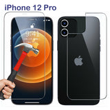 9H Tempered Glass Screen Protector for Apple iPhone 12 PRO Front and Film Back
