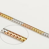 18k Rose Gold Silver 19cm 7.5'' Small Bangle Bracelet 2.5mm Solid Snake Chain