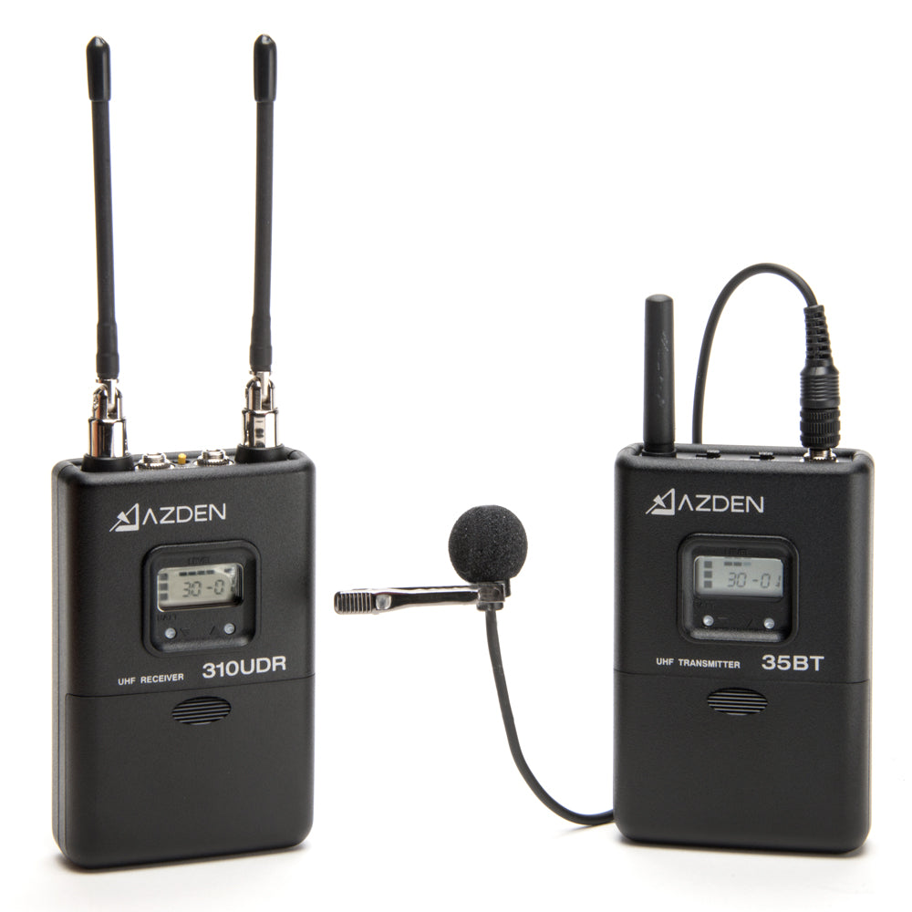 Azden 310LT UHF On-Camera Body-Pack Wireless Microphone System Tx-Rx A ...