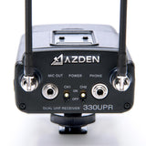 Azden 330LX UHF On Camera Plug In and Body Pack System Microphone Tx-Rx Kit AZD330LX 566.125-589.875 MHz