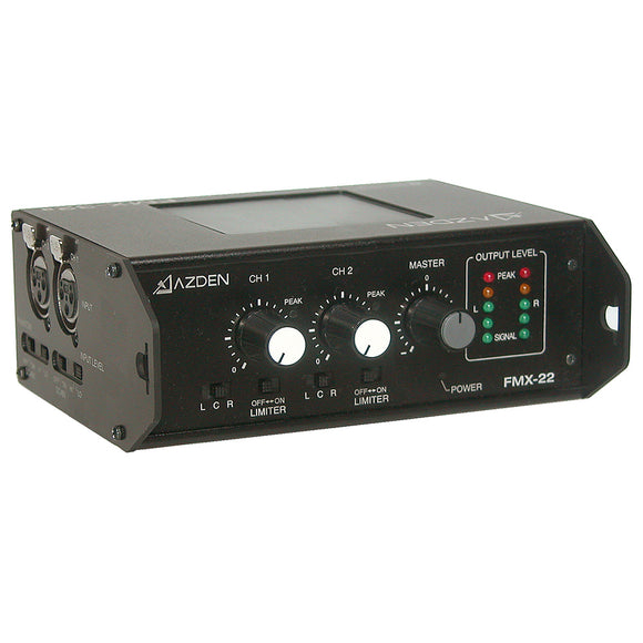 Azden FMX-22 2-Channel Portable Audio Microphone Mixer AZDFMX-22