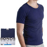 Bonds Crew Round Neck Raglan Blank Plain Basic Mens Navy Blue T‑shirt Tee Top MB3937 NV2 Navy