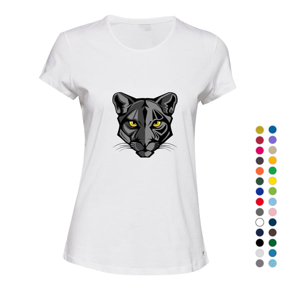 Black Panther Panthera Leopard Jaguar Cat Animal Ladies Women T Shirt Tee Top