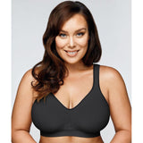 Playtex Comfort Revolution Flex Fit Womens Wire Free Black Sports Bra Crop Top Y1239H