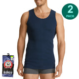 Bonds 2 Pack Navy Mens Chesty Cotton Plain Singlet Vest Tank Top Undergarment M7NLO