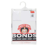 Bonds 3 Pack Boys Kids Chesty Comfy Cotton Underwear Vest Singlets Tank Top UYG33A White