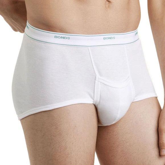 Bonds Men Extra Support Brief Boxer Short Comfy Undies Underwear M810 White
