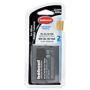 Hahnel EN-EL18/18A 2550mAh 10.8V HL-EL18 Battery for Nikon Digital Camera