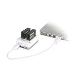 Hahnel GoPro Duo Dual Mini Micro USB Power Charger + HL-GP401 Battery for HERO 4