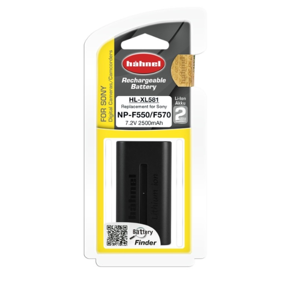Hahnel NP-F530/F550/F570 2500mAh 7.2V HL-XL581 Battery for Sony Digital Camera