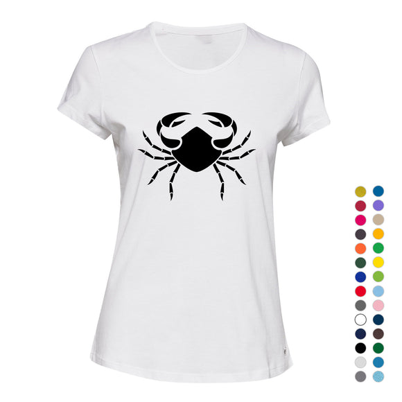 Cancer Crab Zodiac Horoscope Astrological Symbol Ladies Women T Shirt Tee Top