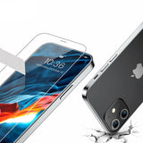 Apple iPhone 12 PRO Clear Case Cover & 9H Tempered Glass Screen Protector Guard