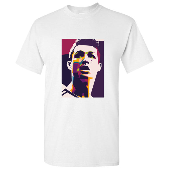 Cristiano Ronaldo Footbal Soccer White Men T Shirt Tee
