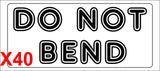 DO NOT BEND shipping label adhesive warning mailing sticky sticker 56x25mm