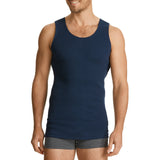 Bonds 2 Pack Navy Mens Chesty Cotton Plain Singlet Vest Tank Top Undergarment M7NLO