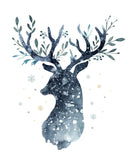 Reindeer Snow Deer Christmas Mural Cartoon Art Men White T Shirt Tee Top