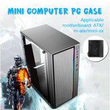mATX ATX Mini ITX RGB Computer Gaming PC Tower Case with USB Audio Fan Interface