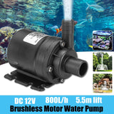 800L/h 12V 5.5m Ultra Quiet Brushless Motor Mini Submersible Water Pump Lift