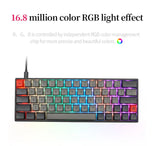 Geek SK64S Custom 64 Keys RGB Backlit Bluetooth Wired Mechanical Gaming Keyboard