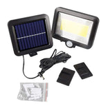 COB 100 LED Waterproof IP65 PIR Solar Motion Sensor Outdoor Flood Lamp Light