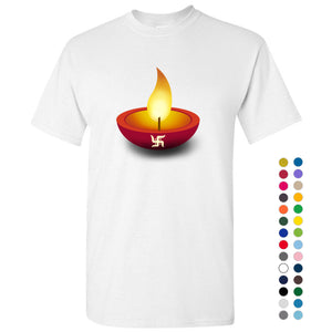 Diwali Divali Deepavali Hindu Indian Festival of Lights Men White T Shirt Tee