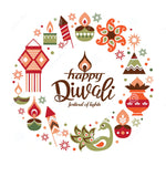 Happy Diwali Divali Deepavali Hindu Festival of Lights Men White T Shirt Tee