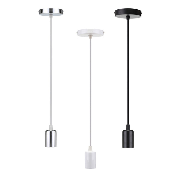 E27 Screw Ceiling Hanging Pendant Lamp Light Bulb Edison LED Holder Socket Base