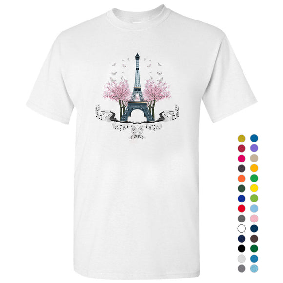 Eiffel Tower Paris France Europe Romantic City Art Men T Shirt Tee Top
