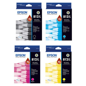 GENUINE Original Epson 812XL Ink Cartridge Value Pack Black Cyan Magenta Yellow