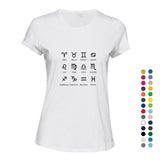 Zodiac Horoscope Astro Astrological Symbol Sign Ladies Women T Shirt Tee Top