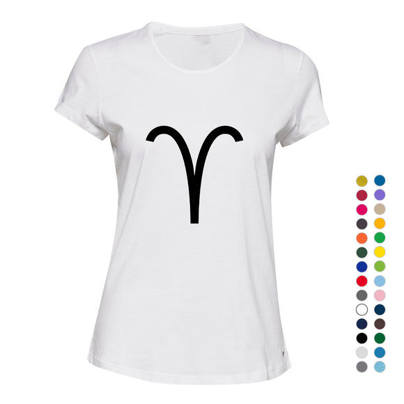 Aries Zodiac Horoscope Astrological Symbol Sign Ladies Women T Shirt Tee Top