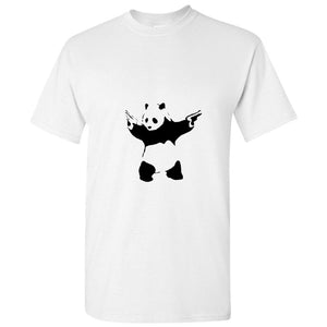 Street Art Graffiti Gangster Giant Panda Gun Bear Men T Shirt Tee Top