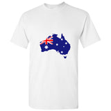 Australian Australia Map Flag Country States White Men T Shirt Tee Top