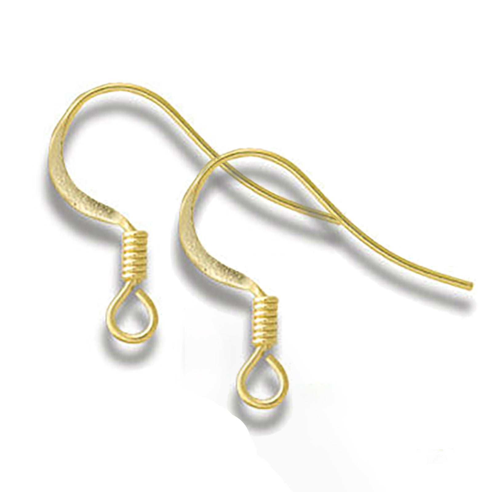 100x Gold Earrings Ear Wire Metal French Shepherd Hook Findings