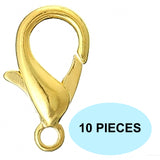 10pcs Gold Necklace Bracelet Keyring Swivel Parrot Lobster Clasp Hooks Clips Findings