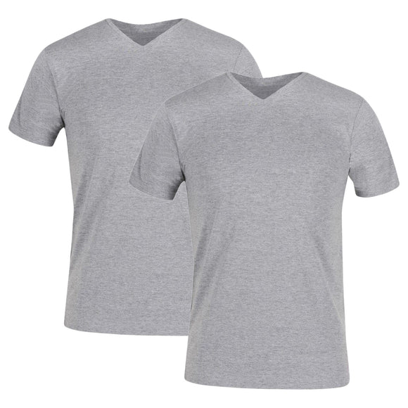 2 Pack Bonds V Neck Tee Raglan Blank Plain Basic Mens Grey T‑shirt Top