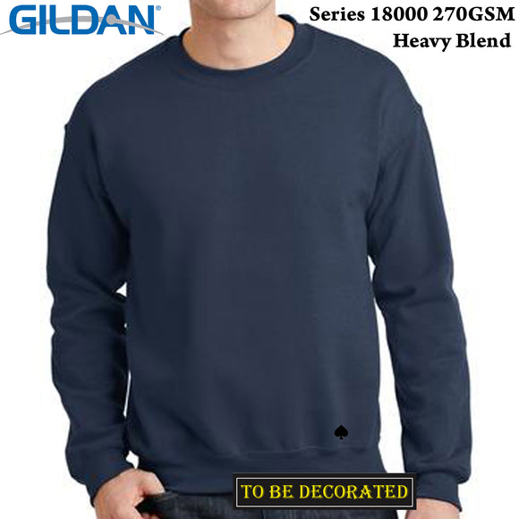 Gildan Navy Heavy Blend Sweat Sweater Jumper Sweatshirt Mens S-XXL