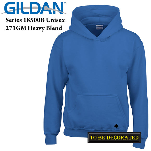 Gildan Royal Hoodie Heavy Blend Hooded Sweater Boy Girl Youth Kids